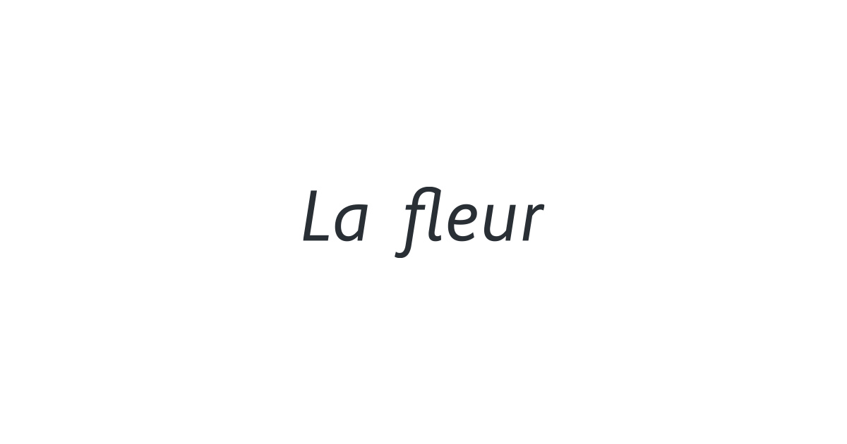 La fleur(ラ フルール)の外観